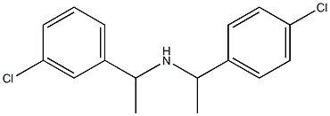 [1-(3-chlorophenyl)ethyl][1-(4-chlorophenyl)ethyl]amine 结构式