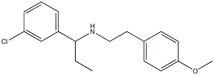 [1-(3-chlorophenyl)propyl][2-(4-methoxyphenyl)ethyl]amine 结构式