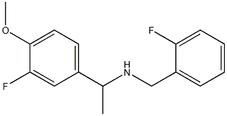 [1-(3-fluoro-4-methoxyphenyl)ethyl][(2-fluorophenyl)methyl]amine 结构式