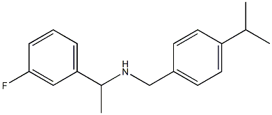 [1-(3-fluorophenyl)ethyl]({[4-(propan-2-yl)phenyl]methyl})amine 结构式