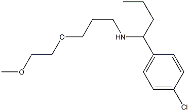 [1-(4-chlorophenyl)butyl][3-(2-methoxyethoxy)propyl]amine 结构式