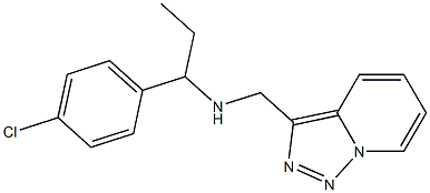 [1-(4-chlorophenyl)propyl]({[1,2,4]triazolo[3,4-a]pyridin-3-ylmethyl})amine 结构式