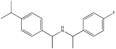 [1-(4-fluorophenyl)ethyl]({1-[4-(propan-2-yl)phenyl]ethyl})amine 结构式