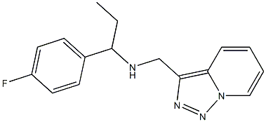 [1-(4-fluorophenyl)propyl]({[1,2,4]triazolo[3,4-a]pyridin-3-ylmethyl})amine 结构式