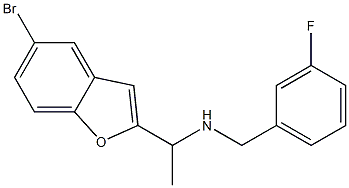 [1-(5-bromo-1-benzofuran-2-yl)ethyl][(3-fluorophenyl)methyl]amine 结构式