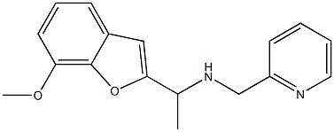 [1-(7-methoxy-1-benzofuran-2-yl)ethyl](pyridin-2-ylmethyl)amine 结构式