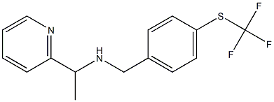 [1-(pyridin-2-yl)ethyl]({4-[(trifluoromethyl)sulfanyl]phenyl}methyl)amine 结构式