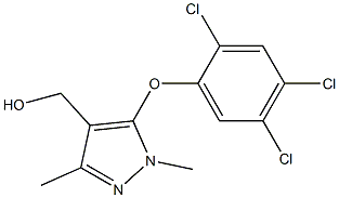 [1,3-dimethyl-5-(2,4,5-trichlorophenoxy)-1H-pyrazol-4-yl]methanol 结构式