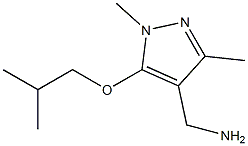 [1,3-dimethyl-5-(2-methylpropoxy)-1H-pyrazol-4-yl]methanamine 结构式