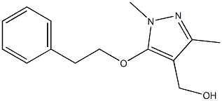 [1,3-dimethyl-5-(2-phenylethoxy)-1H-pyrazol-4-yl]methanol 结构式