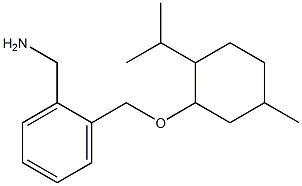 [2-({[5-methyl-2-(propan-2-yl)cyclohexyl]oxy}methyl)phenyl]methanamine 结构式