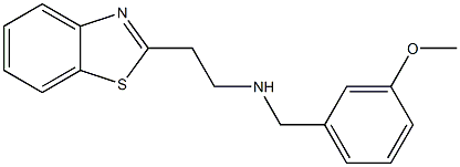 [2-(1,3-benzothiazol-2-yl)ethyl][(3-methoxyphenyl)methyl]amine 结构式