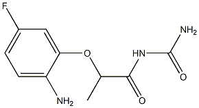 [2-(2-amino-5-fluorophenoxy)propanoyl]urea 结构式