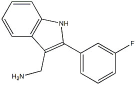 [2-(3-fluorophenyl)-1H-indol-3-yl]methanamine 结构式