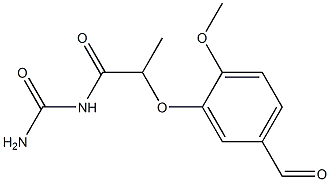 [2-(5-formyl-2-methoxyphenoxy)propanoyl]urea 结构式
