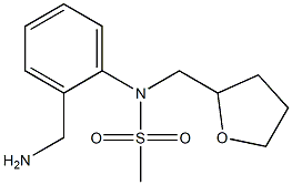 [2-(aminomethyl)phenyl]-N-(oxolan-2-ylmethyl)methanesulfonamide 结构式