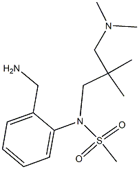 [2-(aminomethyl)phenyl]-N-{2-[(dimethylamino)methyl]-2-methylpropyl}methanesulfonamide 结构式
