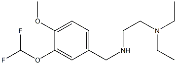 [2-(diethylamino)ethyl]({[3-(difluoromethoxy)-4-methoxyphenyl]methyl})amine 结构式