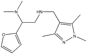 [2-(dimethylamino)-2-(furan-2-yl)ethyl][(1,3,5-trimethyl-1H-pyrazol-4-yl)methyl]amine 结构式