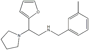 [2-(furan-2-yl)-2-(pyrrolidin-1-yl)ethyl][(3-methylphenyl)methyl]amine 结构式