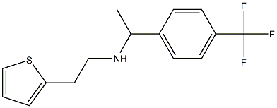 [2-(thiophen-2-yl)ethyl]({1-[4-(trifluoromethyl)phenyl]ethyl})amine 结构式