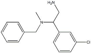 [2-amino-1-(3-chlorophenyl)ethyl](benzyl)methylamine 结构式