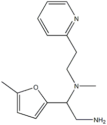 [2-amino-1-(5-methylfuran-2-yl)ethyl](methyl)[2-(pyridin-2-yl)ethyl]amine 结构式