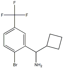 [2-bromo-5-(trifluoromethyl)phenyl](cyclobutyl)methanamine 结构式