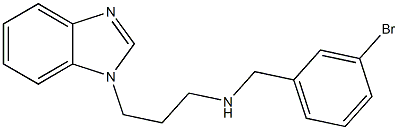 [3-(1H-1,3-benzodiazol-1-yl)propyl][(3-bromophenyl)methyl]amine 结构式