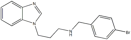 [3-(1H-1,3-benzodiazol-1-yl)propyl][(4-bromophenyl)methyl]amine 结构式