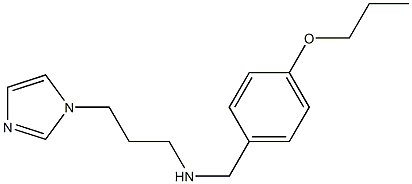 [3-(1H-imidazol-1-yl)propyl][(4-propoxyphenyl)methyl]amine 结构式