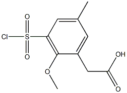 [3-(chlorosulfonyl)-2-methoxy-5-methylphenyl]acetic acid 结构式
