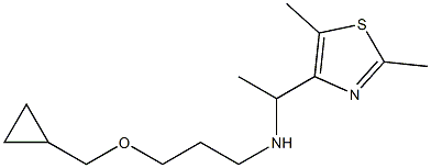 [3-(cyclopropylmethoxy)propyl][1-(2,5-dimethyl-1,3-thiazol-4-yl)ethyl]amine 结构式