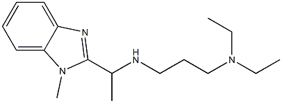 [3-(diethylamino)propyl][1-(1-methyl-1H-1,3-benzodiazol-2-yl)ethyl]amine 结构式