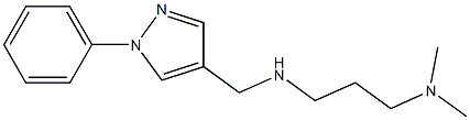[3-(dimethylamino)propyl][(1-phenyl-1H-pyrazol-4-yl)methyl]amine 结构式