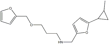 [3-(furan-2-ylmethoxy)propyl]({[5-(2-methylcyclopropyl)furan-2-yl]methyl})amine 结构式