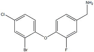 [4-(2-bromo-4-chlorophenoxy)-3-fluorophenyl]methanamine 结构式