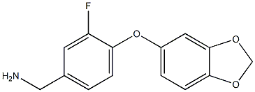 [4-(2H-1,3-benzodioxol-5-yloxy)-3-fluorophenyl]methanamine 结构式