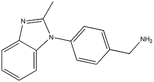 [4-(2-methyl-1H-1,3-benzodiazol-1-yl)phenyl]methanamine 结构式