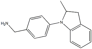[4-(2-methyl-2,3-dihydro-1H-indol-1-yl)phenyl]methanamine 结构式