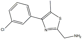 [4-(3-chlorophenyl)-5-methyl-1,3-thiazol-2-yl]methanamine 结构式