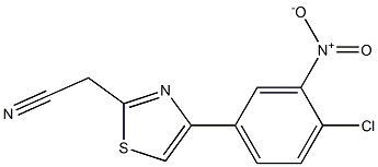 [4-(4-chloro-3-nitrophenyl)-1,3-thiazol-2-yl]acetonitrile 结构式