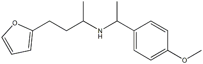 [4-(furan-2-yl)butan-2-yl][1-(4-methoxyphenyl)ethyl]amine 结构式