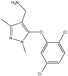 [5-(2,5-dichlorophenoxy)-1,3-dimethyl-1H-pyrazol-4-yl]methanamine 结构式