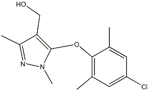 [5-(4-chloro-2,6-dimethylphenoxy)-1,3-dimethyl-1H-pyrazol-4-yl]methanol 结构式
