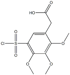 [5-(chlorosulfonyl)-2,3,4-trimethoxyphenyl]acetic acid 结构式