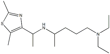 [5-(diethylamino)pentan-2-yl][1-(2,5-dimethyl-1,3-thiazol-4-yl)ethyl]amine 结构式