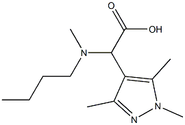 [butyl(methyl)amino](1,3,5-trimethyl-1H-pyrazol-4-yl)acetic acid 结构式