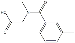 [methyl(3-methylbenzoyl)amino]acetic acid 结构式