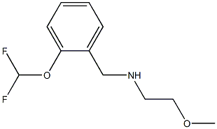 {[2-(difluoromethoxy)phenyl]methyl}(2-methoxyethyl)amine 结构式